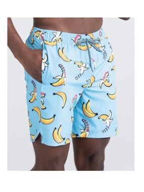 SAXX 7-Inch Oh Buoy Volley Swim Shorts in Rainbow Bananas Size M